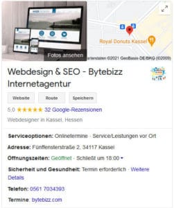 Google My Business Eintrag