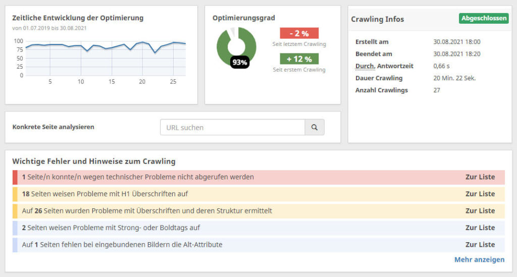 SEO Analyse - OnPage Analyse und Website Check