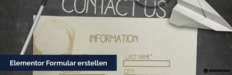 Elementor Formular erstellen - Header