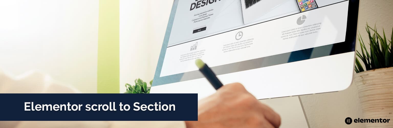 Elementor scroll to Section HEADER