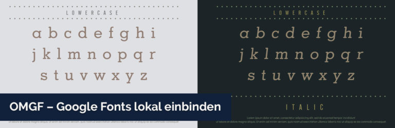 OMGF – Google Fonts lokal einbinden